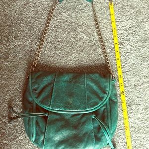Genuine Leather turquoise Shoulder Purse